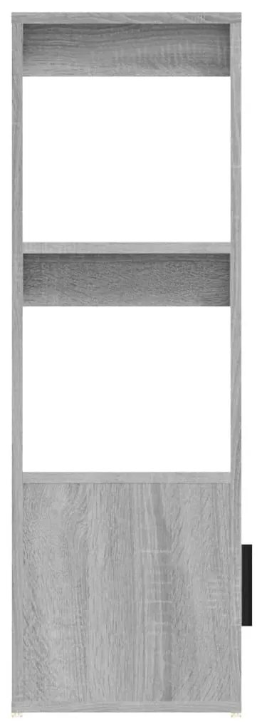szürke sonoma színű szerelt fa tálalószekrény 80x30x90 cm