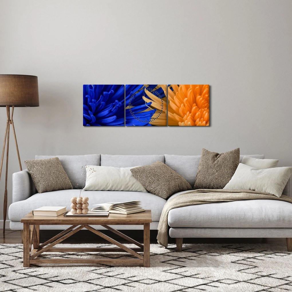Részletes virágkép (órával) (90x30 cm)