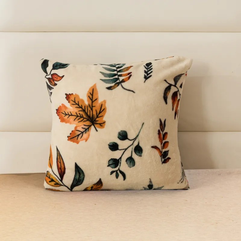 Mikroplüss párnahuzat AUTUMNA 45x45 cm, krémszínű