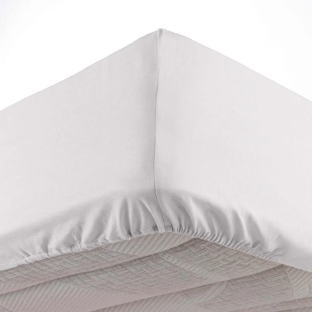Fehér gumis mikroszálas lepedő 140x190 cm Oscar – douceur d'intérieur