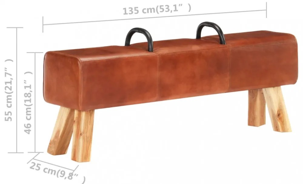valódi kecskebőr vintage stílusú lólengő pad fogantyúkkal
