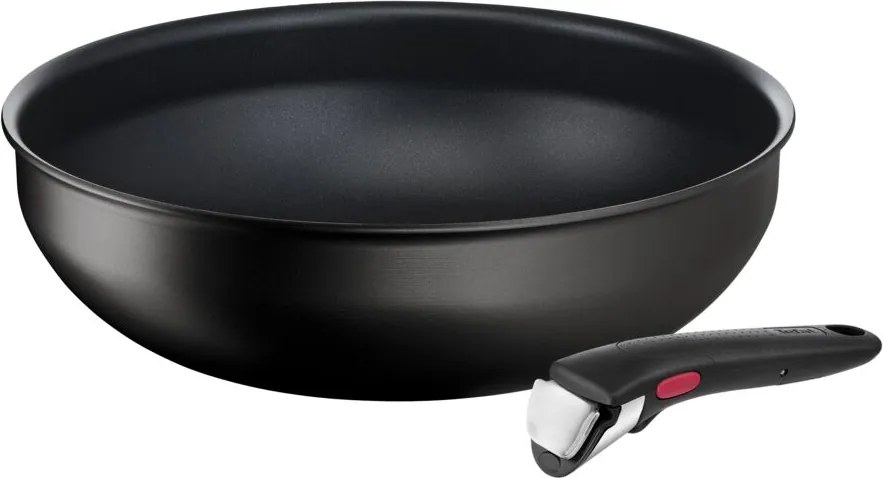 Tefal 2 részes wok serpenyő készlet 26cm 1 kivehető fogantyú Ingenio Eco