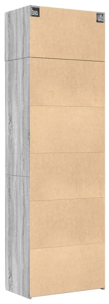 vidaXL szürke sonoma színű szerelt fa tárolószekrény 70x42,5x225 cm