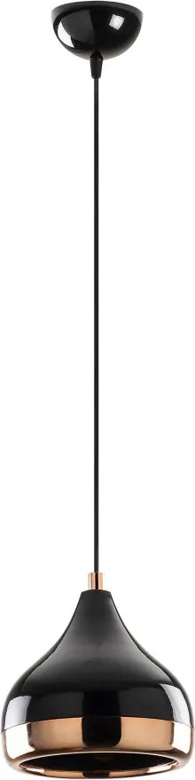 Yıldo 6866 fekete-réz vas függőlámpa, Ø17 cm