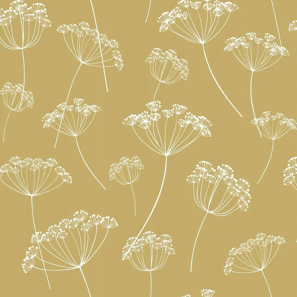 Pitypang mintás tapéta, növényi, zöld