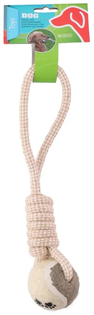 Játék kutyáknak - kötélhúzás labdával 33cm