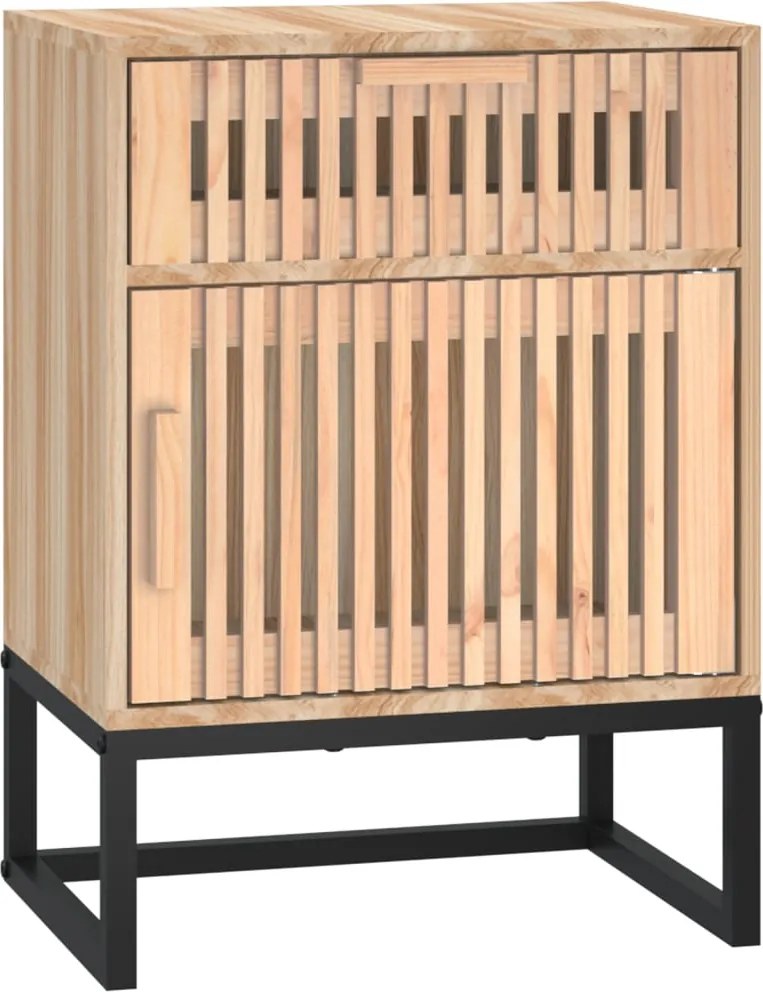 vidaXL szerelt fa és vas éjjeliszekrény 40x30x55,5 cm