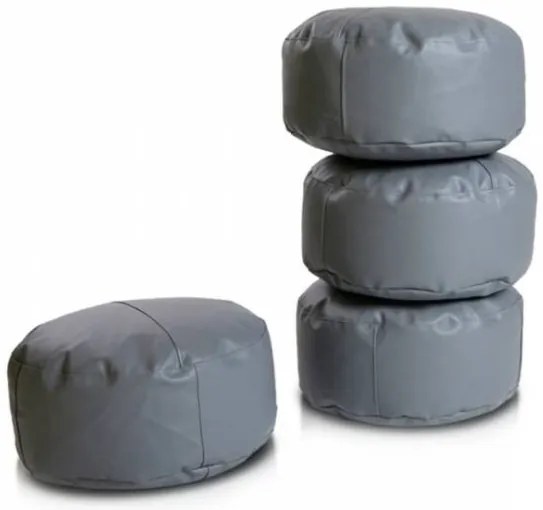 Babzsák Classic S szürke 75L öko-bőr TiaHome