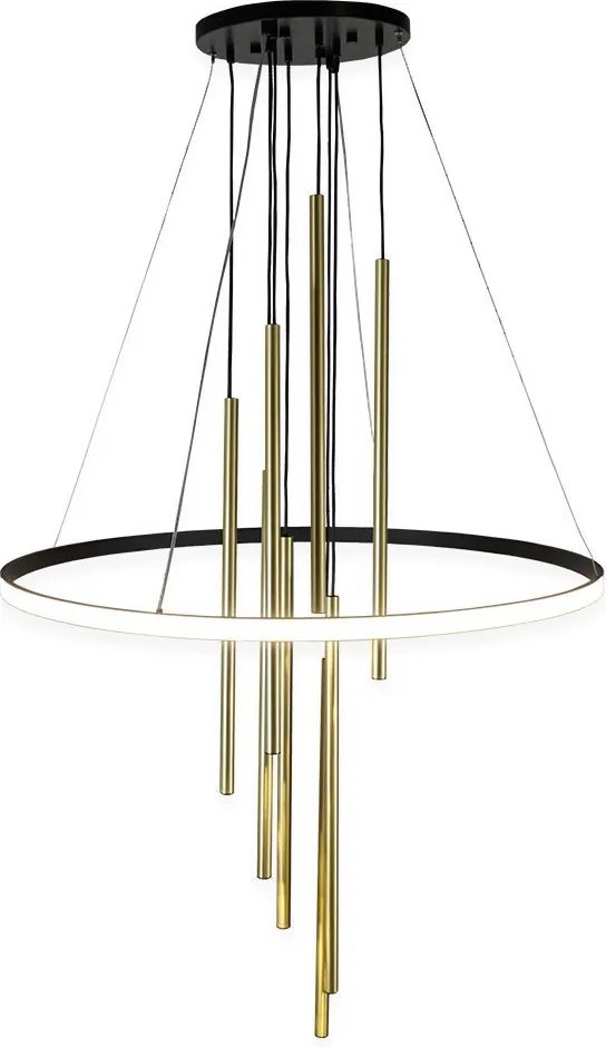 ANTIGO 8978 LUNA Modern Led Függesztett Lámpa Fekete, Matt Sárgaréz G9, LED IP20