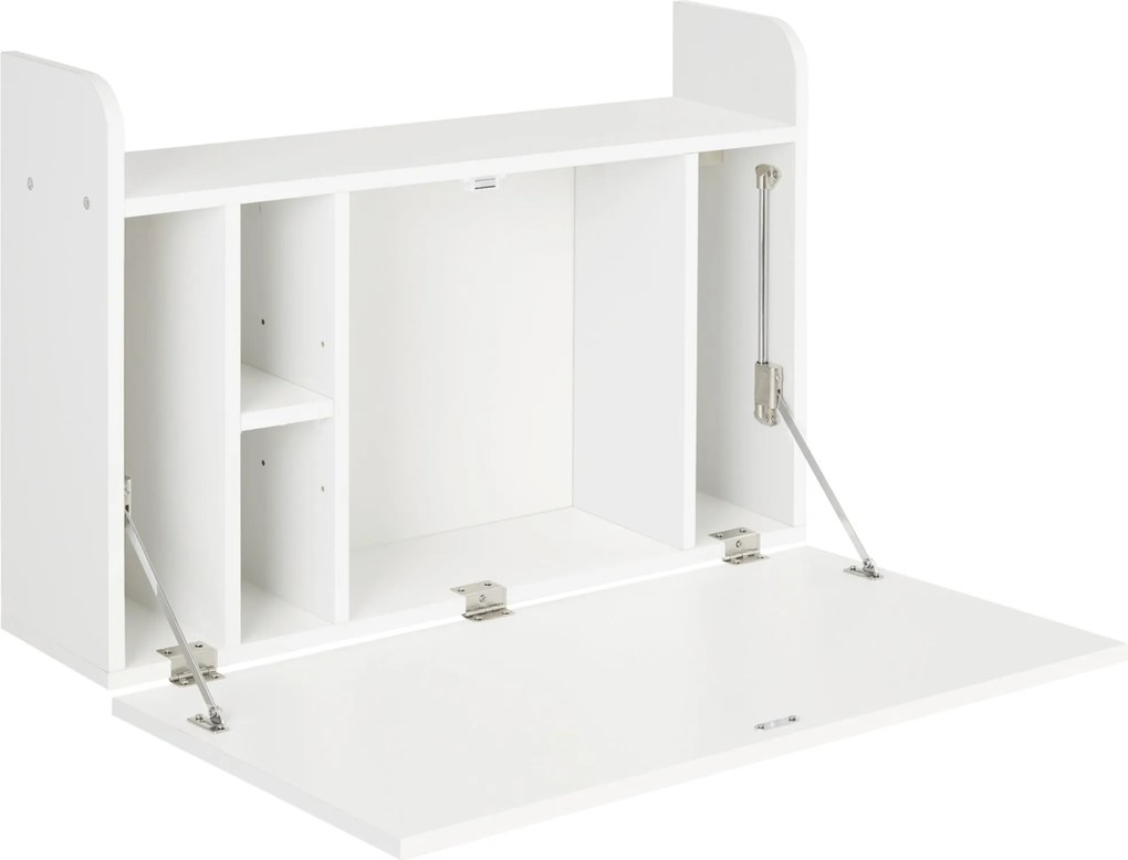 HOMCOM Fali Hajtogatható Íróasztal Polc - 77 x 20 x 51 cm | Aosom