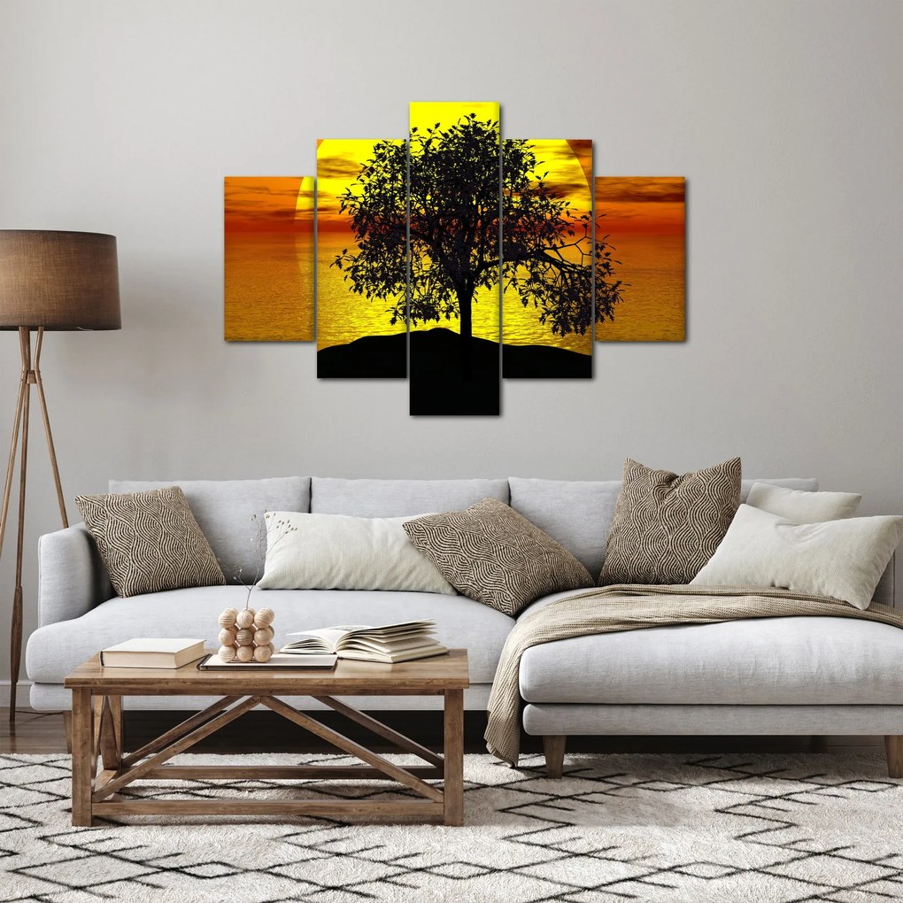 Egy fa sziluettjének képe (150x105 cm)