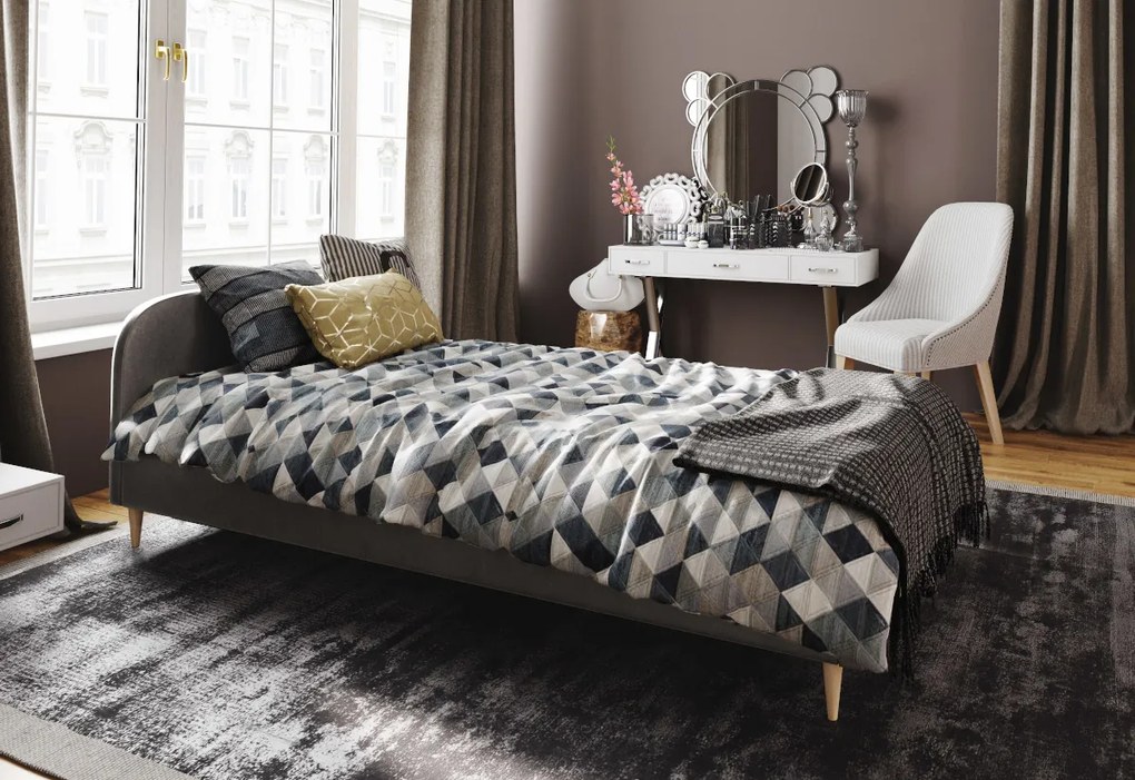 LIFE kárpitozott ÁGY + ágyrács + matrac 14 cm, 80x200, itaka