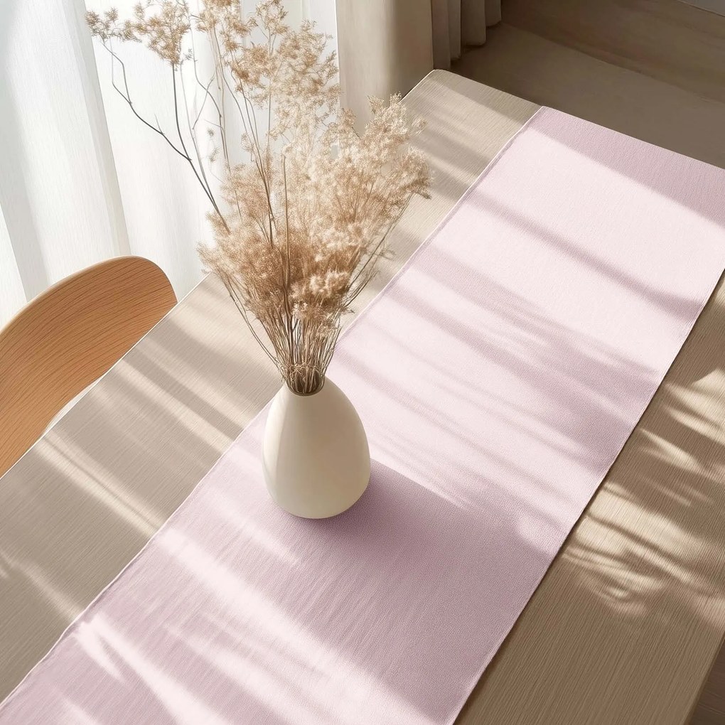 Goldea lenvászon keverék asztali futó - púderrózsaszín 35x180 cm