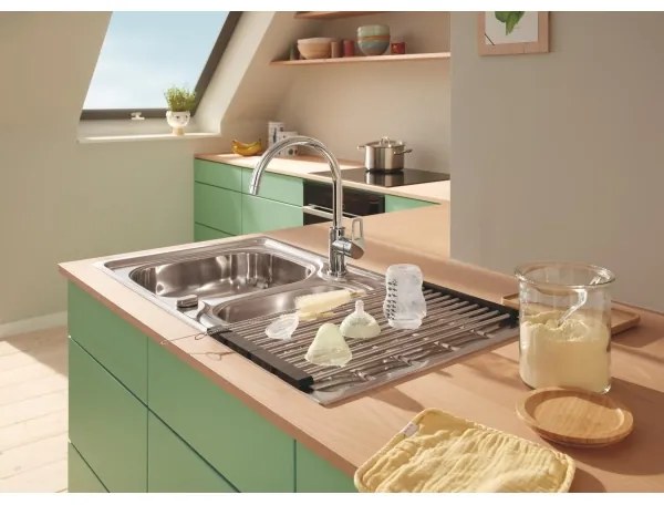 GROHE 40856SD0 - Csepegtetőtálca 450 × 348 mm, szálcsiszolt rozsdamentes acél