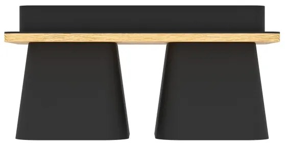 Eglo 390007 - Mennyezeti lámpa RUSCIO 2xE27/40W/230V fekete/barna