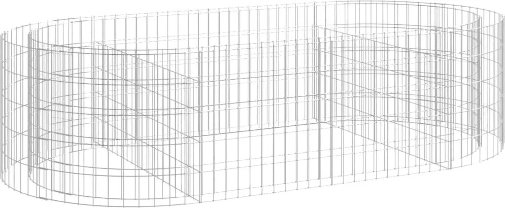 vidaXL horganyzott vas gabion magaságyás 200x100x50 cm
