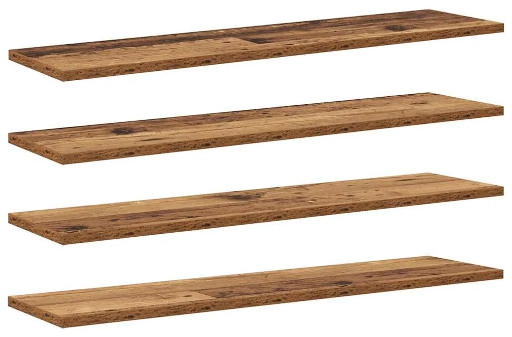 Polcos könyvespolc 4 pcs Barna 80 x 20 x 1.5 cm Faanyag