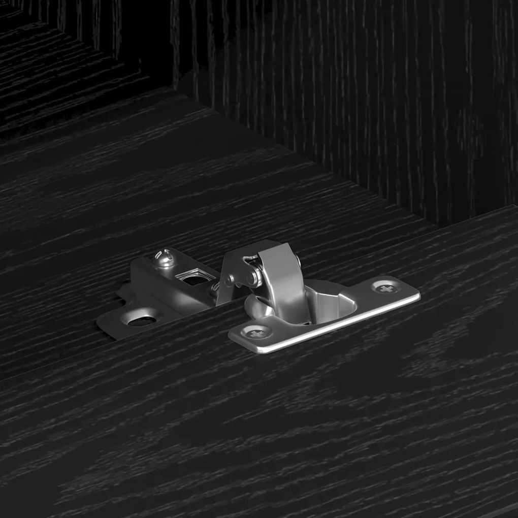 vidaXL TV szekrény fiókkal Fekete tölgy 150 x 30 x 44,5 cm Faanyag