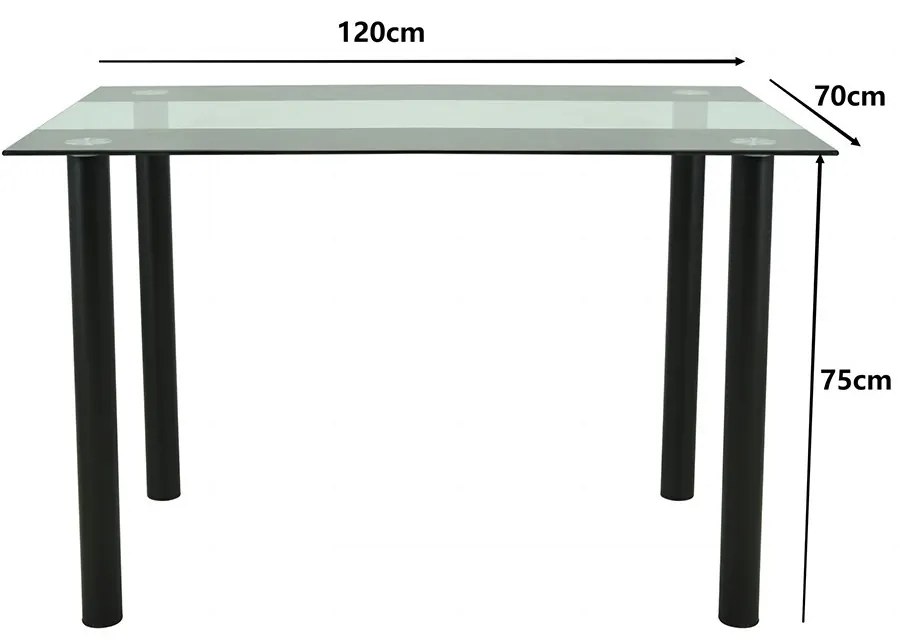 Mezza 4+1 étkező garnitúra fehér-fekete