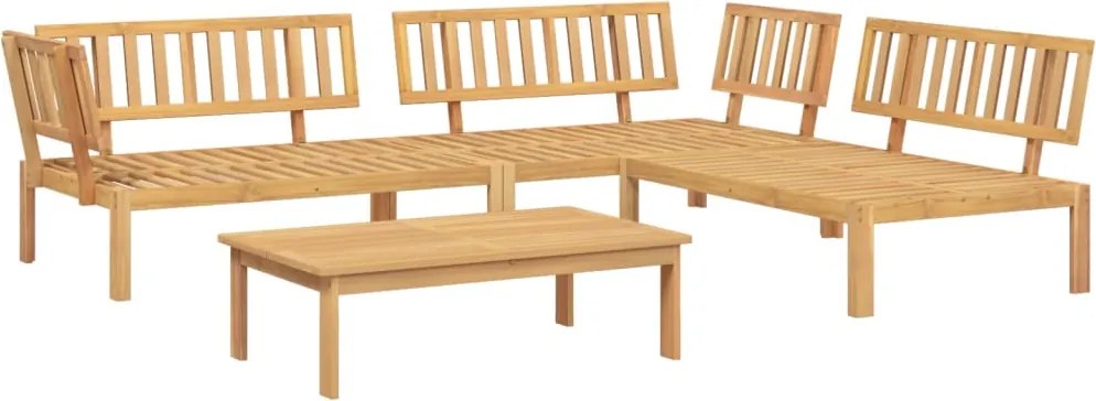 vidaXL 4 részes tömör akácfa kerti raklap ülőgarnitúra