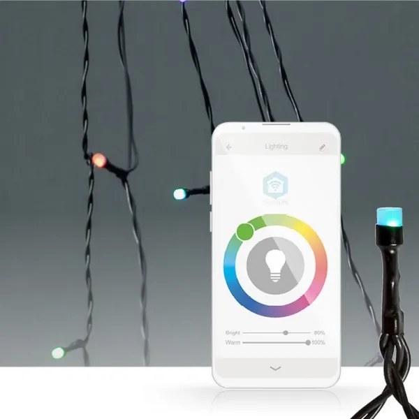Nedis WIFILXT01C180 - LED RGB Karácsonyi függöny 240xLED/11 funkció 8m IP65 Wi-Fi Tuya