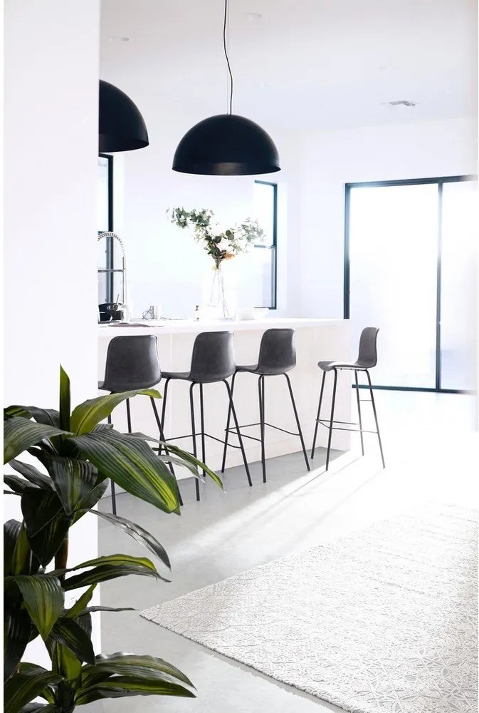 Sötétszürke kárpitozott bárszék (ülésmagasság 75 cm) Kyra – Bizzotto