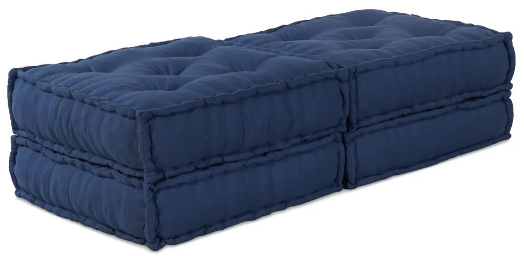 Moduláris Puffok 2 db Indigo Anyagban