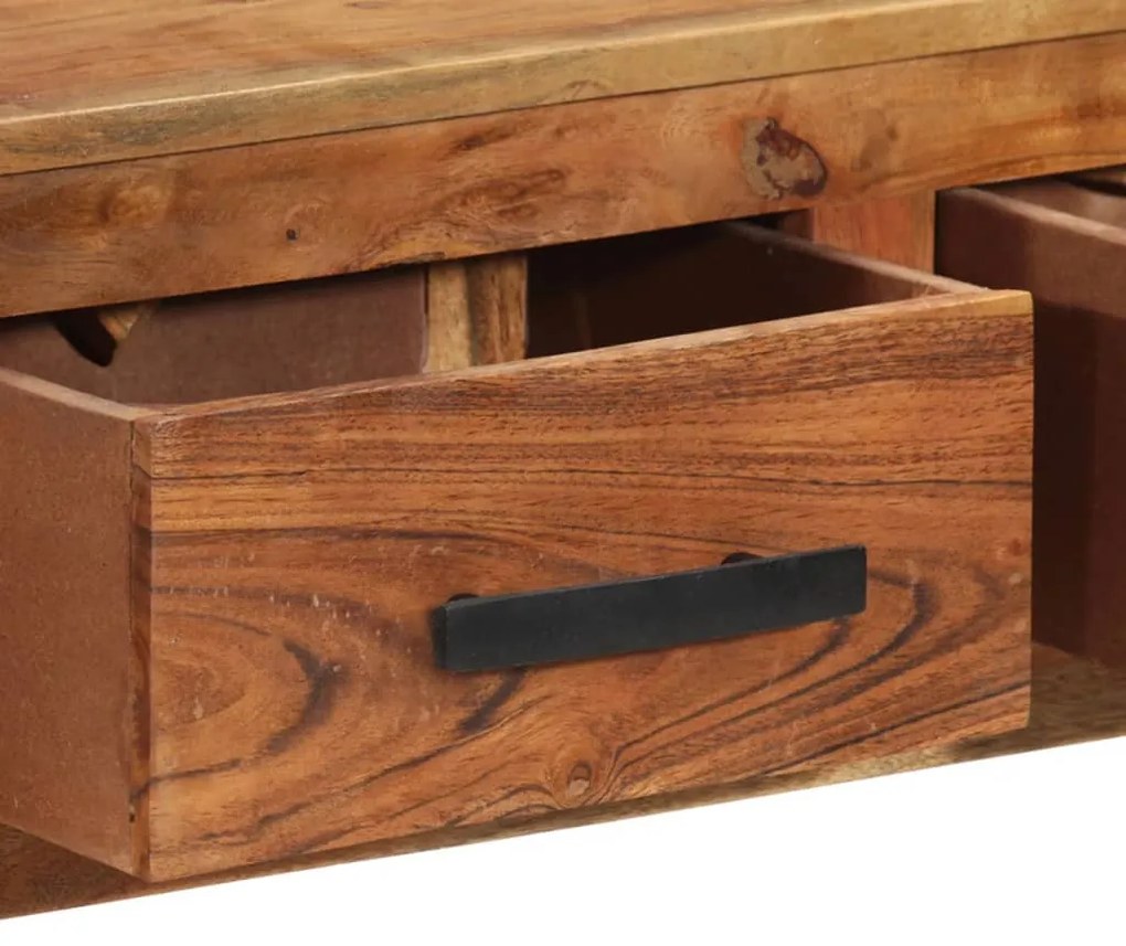 3 fiókos tömör fa tálalóasztal 110 x 30 x 80 cm