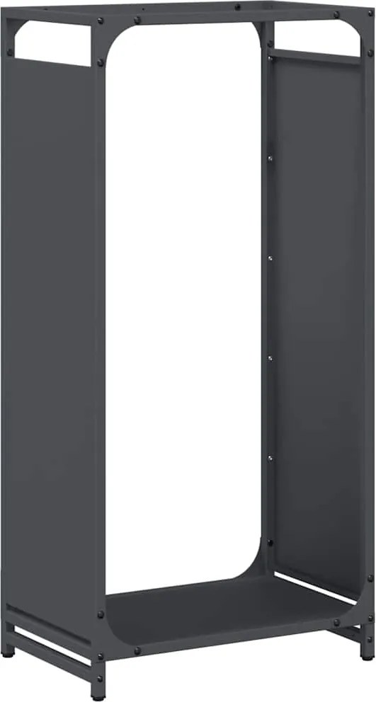 vidaXL antracitszürke hidegen hengerelt acél tűzifatároló 44x28x90 cm
