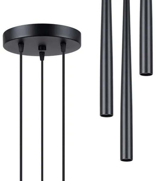 Sollux SL.1463 - Csillár zsinóron BLISS 3xG9/8W/230V fekete