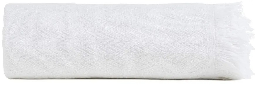 Fehér újrahasznosított pamut ágytakaró 260x280 cm Spike – Ixia