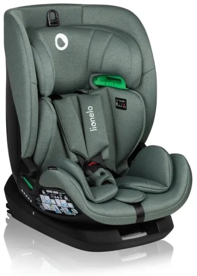Lionelo - Forgatható autósülés alappal LAVENDER i-Size 76-150 cm pisztáciazöld