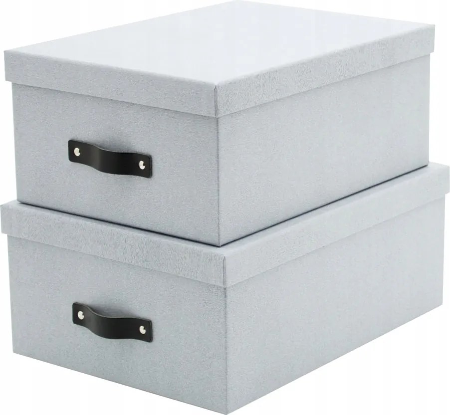Boston szürke tárolódoboz szett, 2 darabos
