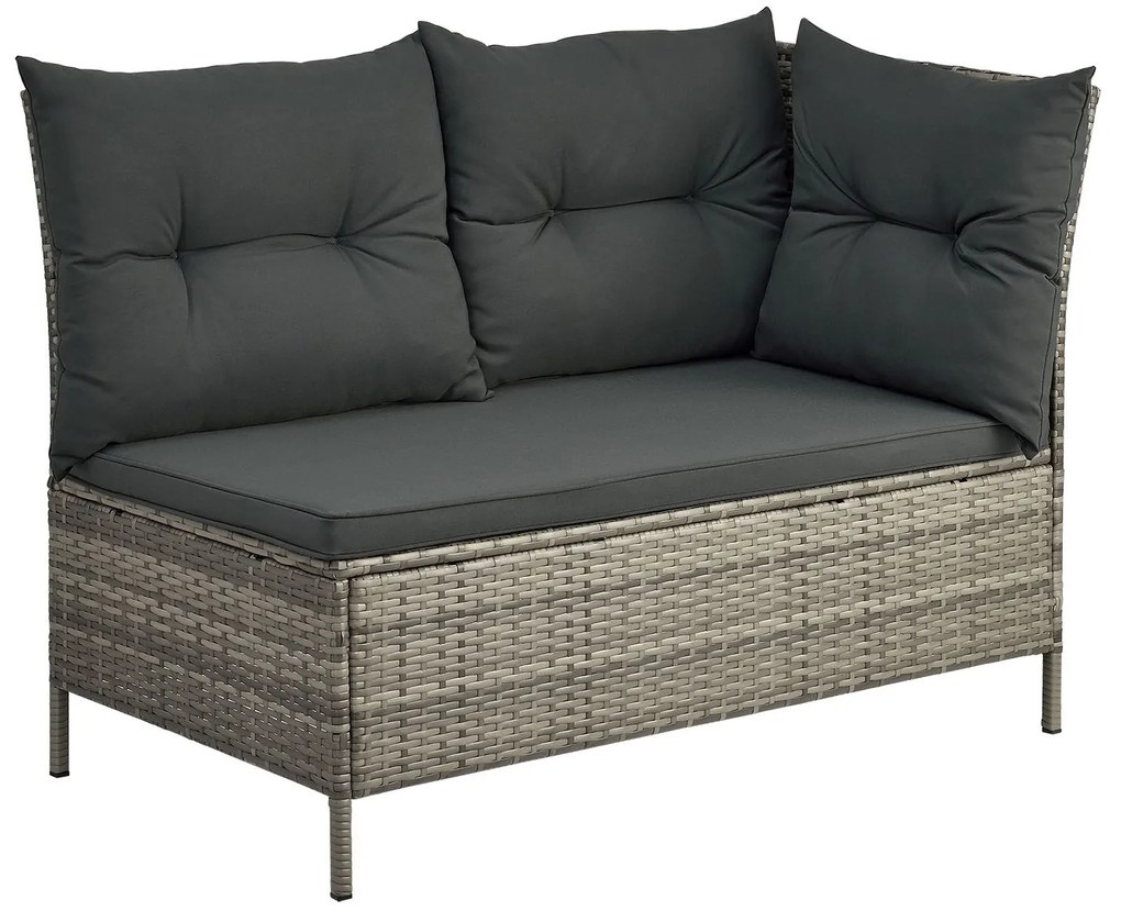 Juskys Kerti rattan szett Manacor - szürke