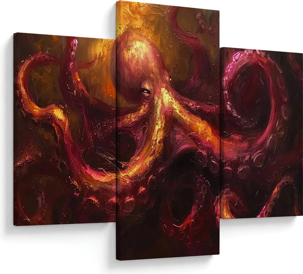 Kép - Polip, olajfestmény (90x60 cm)