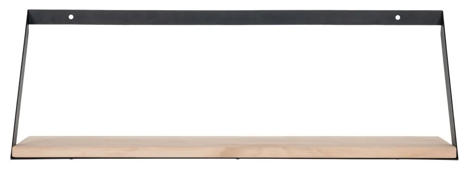 Basel fali polc, acél, fenyőfa 55x14x18 cm