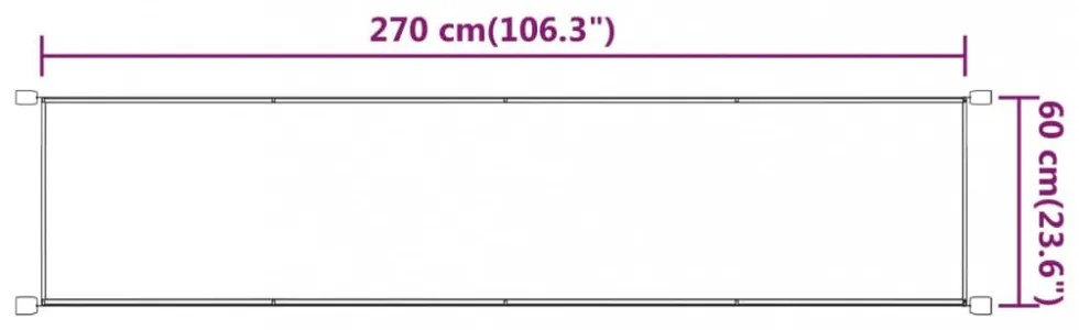 kék oxford szövet függőleges napellenző 60 x 270 cm
