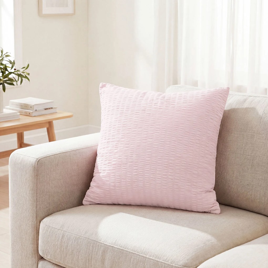 Goldea krepp párnahuzat - púderrózsaszín 40 x 40 cm