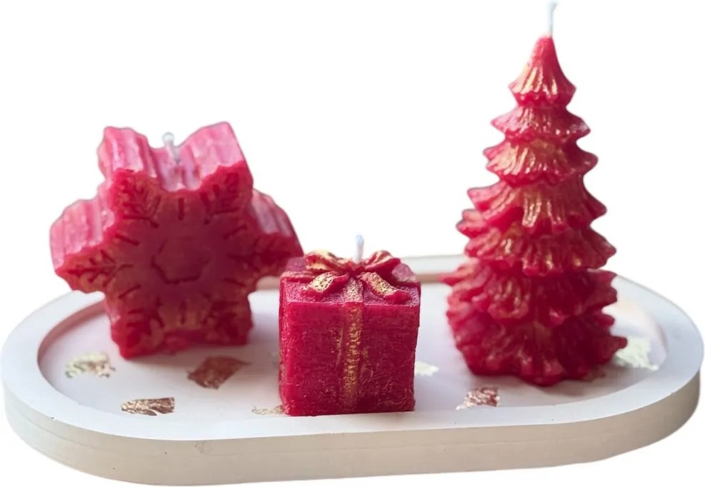 Christmas karácsonyi gyertyaszett, 5×5 cm – Set5