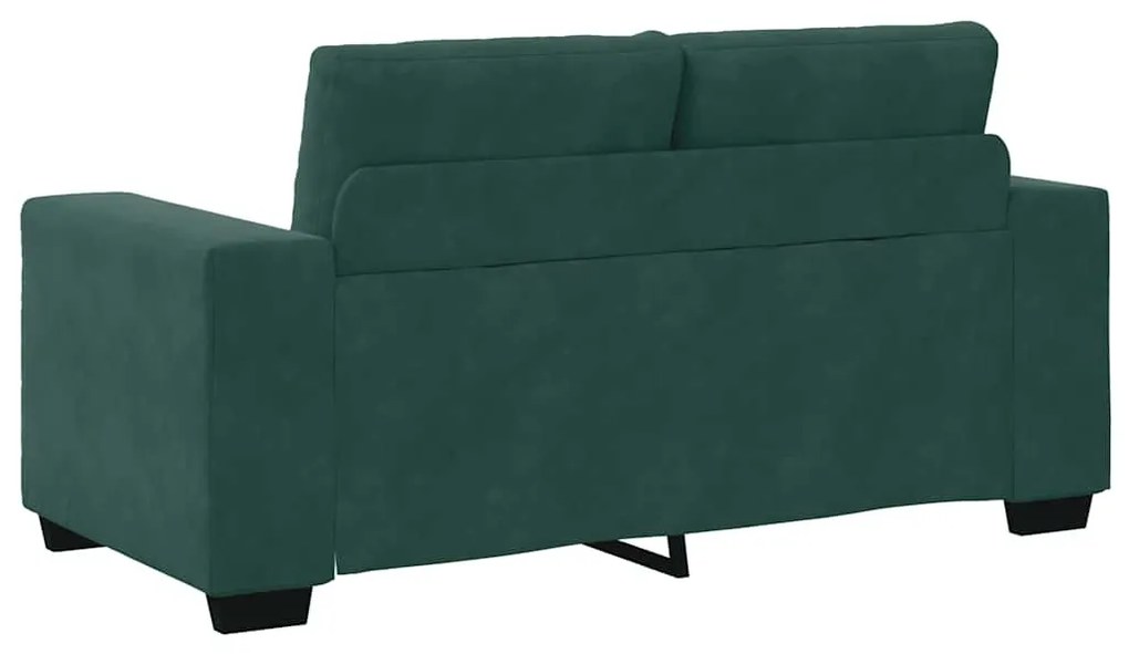 sötétzöld bársony loveseat kanapé 120 cm