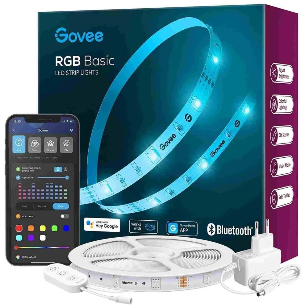 Govee Govee - Wi-Fi RGB Smart LED Szalag 5m GV0011