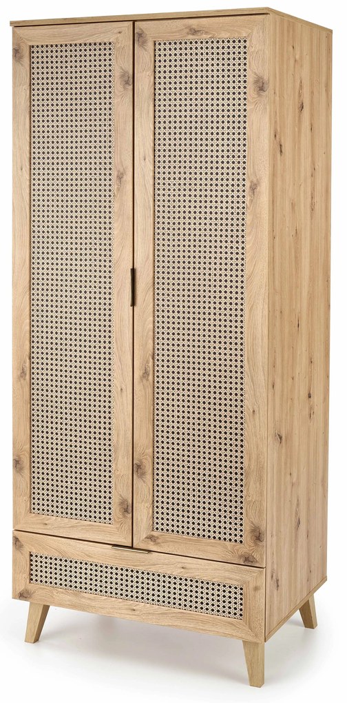 Ruhásszekrény 80 cm Borrae (fekete). 1049319