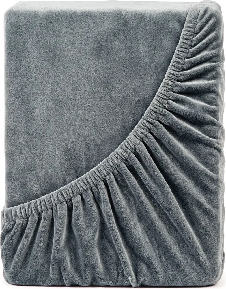 4Home mikroflanel lepedő, sötétszürke, 160 x 200 cm