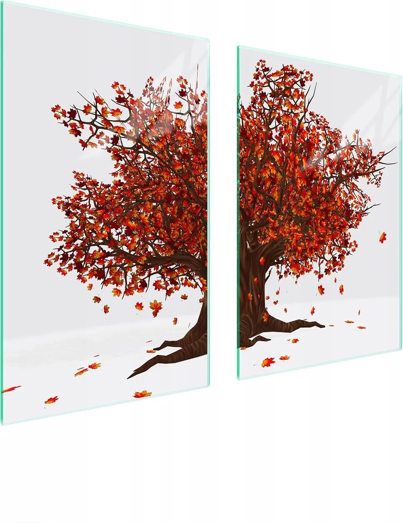 Üveg Konyhai Védőlap 65x52 Fa Edzett Üveg