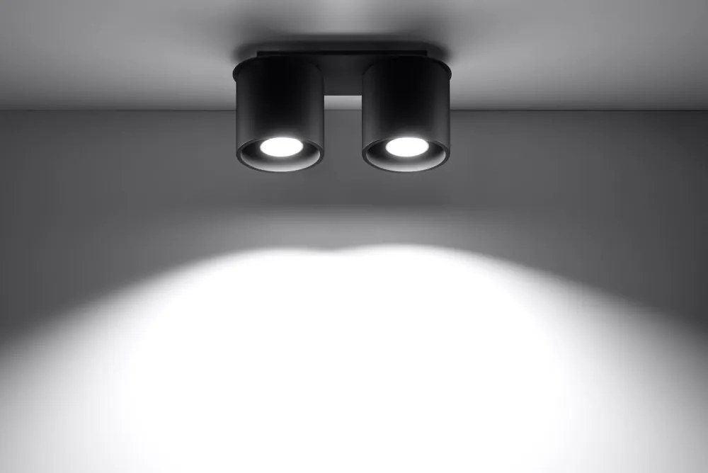 SOLLUX SL-0054 ORBIS Hengeres Mennyezeti Lámpa Fekete GU10 IP20