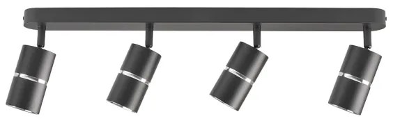 Spotlámpa BAMBOO 4xGU10/10W/230V fekete