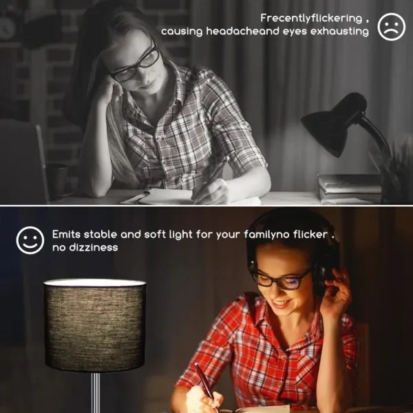 Aigostar - Asztali lámpa 1xE14/40W/230V fekete