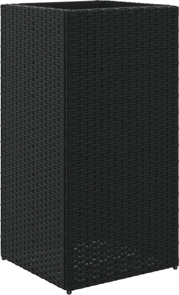vidaXL fekete polyrattan kerti ültetőláda 40x40x80 cm