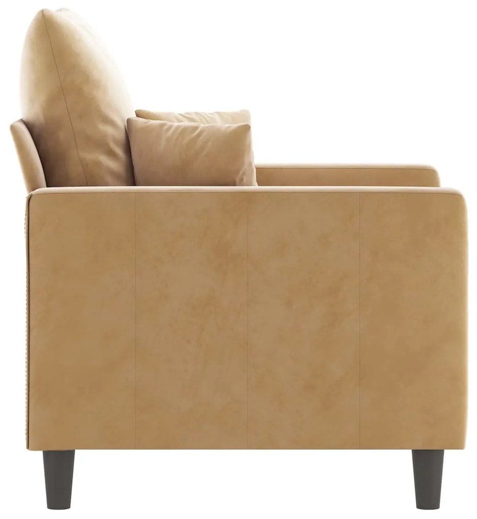 vidaXL barna bársony kanapéfotel 60 cm