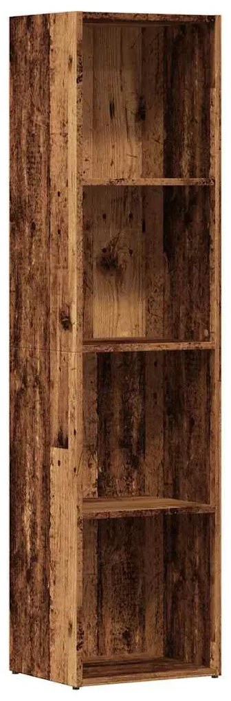Könyves szekrény Régi fa 36x30x143 cm Gépelt fa